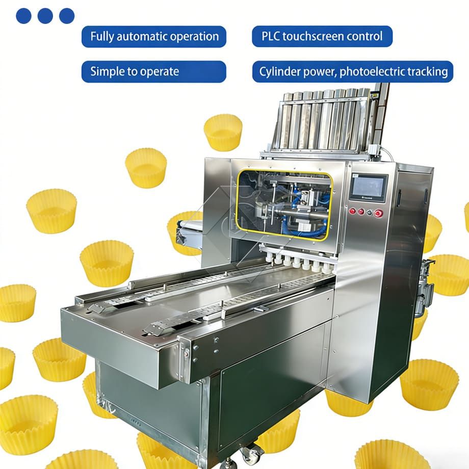 Automatic Muffin Production Line Factory Price Industrial Mini Cup Cake Making Machine to Put Cupcake Papers