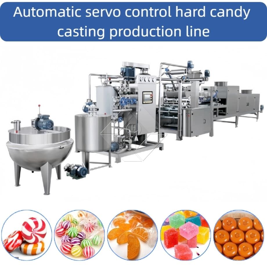Jelly Gummy Candy Making Machine Automatic Hard Candy Stick Making Machine Lollipop Candy Production Line